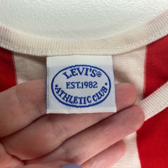 Vintage Levi's 1980 Los Angeles USA Olympic Committee Tank Top Crop Stripes Sz S - Picture 7 of 13